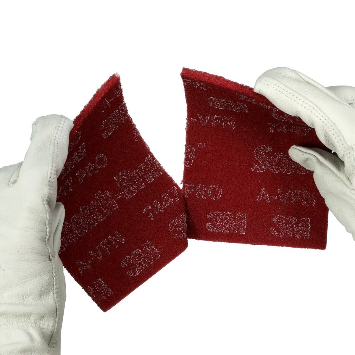 3M PO-HP 7447/7448 64933 Scotch-Brite Pro Hand Pad Multipack, Gray Maroon, 6 in x 9 in (7100033494) (400 Pack) - 10