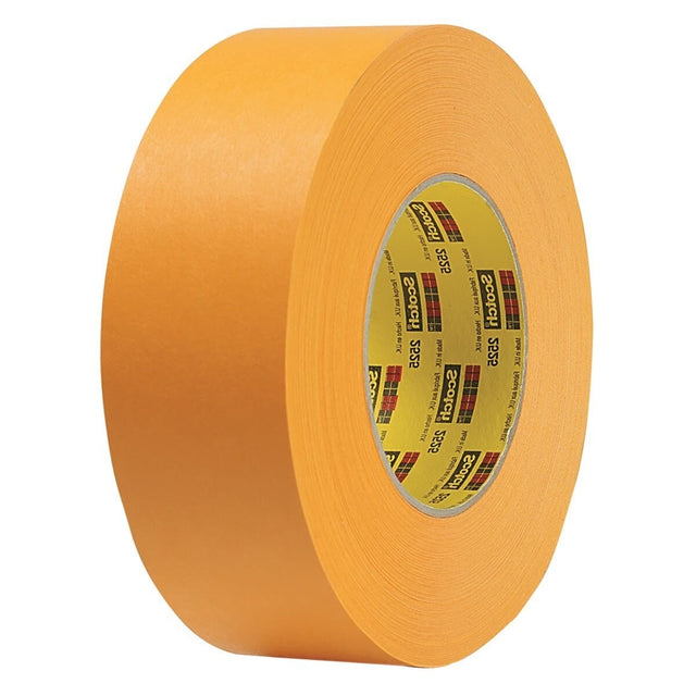 3M 2525 Performance Flatback Tape Orange High Visibility High Tack High Temperature Hand Tearable 1/2 in x 60 yd 9.5 mil (7100034662) (72 Pack)