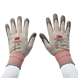 3M CGL-GU General Use Work Glove, Nitrile Palm Coating, Washable, Knit Wrist Cuff, Gray, Large (7100034911) (1 Pair)  - (6Pack) - 2