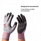 3M CGL-GU General Use Work Glove, Nitrile Palm Coating, Washable, Knit Wrist Cuff, Gray, Large (7100034911) (1 Pair)  - (6Pack) - 9
