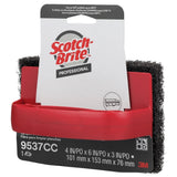 3M Scotch-Brite Scotchbrick Griddle Scrubber 9537CC Heavy Duty Red 4 in x 6 in x 3 in (7100036207)  - (12Pack) - 5