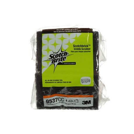 3M Scotch-Brite Scotchbrick Griddle Scrubber 9537CC Heavy Duty Red 4 in x 6 in x 3 in (7100036207)  - (12Pack) - 8