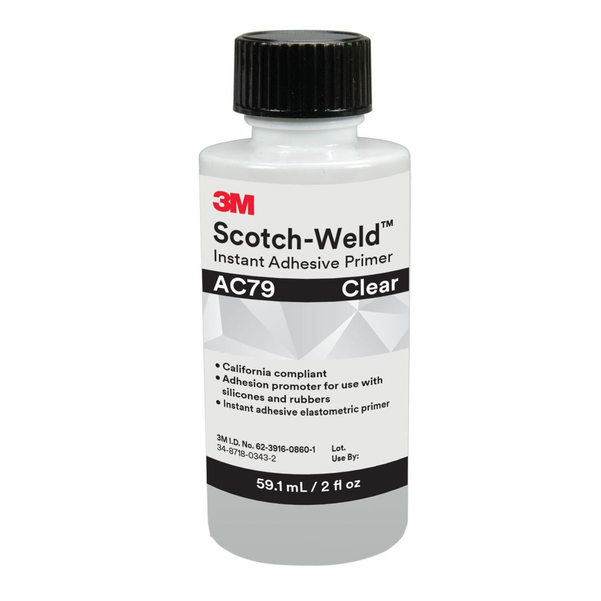 3M Scotch-Weld Instant Adhesive Primer, Clear, 2 fl oz Bottle (AC79) (7100039262)  - (10Pack)