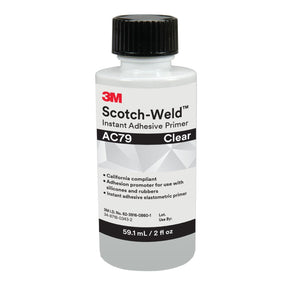 3M Scotch-Weld Instant Adhesive Primer, Clear, 2 fl oz Bottle (AC79) (7100039262)  - (10Pack)