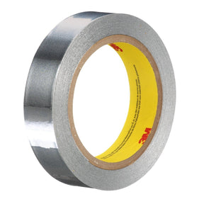3M 431 Aluminum Foil Tape, Acrylic Adhesive, Silver, 12 mm x 55 m, 3.1 mil (7100039678) (72 Pack)