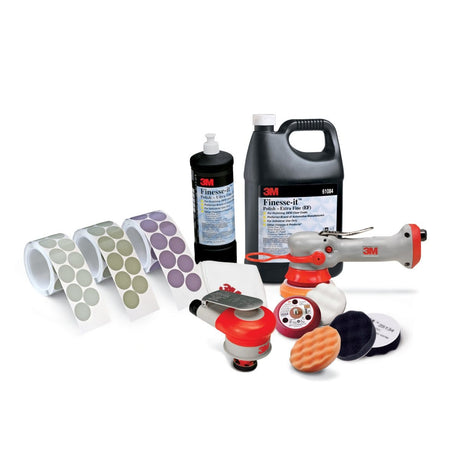 3M 20244 Stikit Mini Random Orbital Nib Sander, Pneumatic Palm Sander, Automotive Paint Repair, 1-1/4 in, 3/16 in Orbit (7100040572) - 4