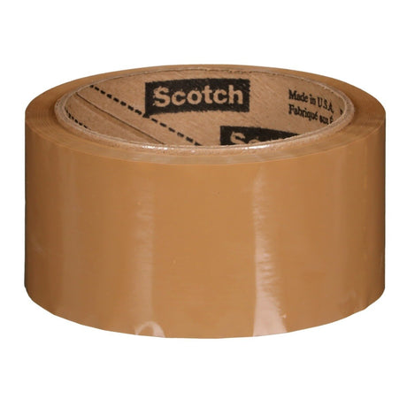 3M 371 Scotch Box Sealing Tape, Tan, 48 mm x 50 m (7100041609) (216 Pack)