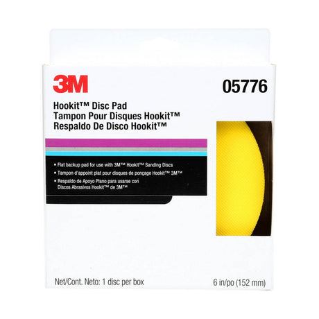 3M Hookit Abrasive Disc Pad, Medium Density Foam, Yellow, 6 in, 5/16-24 EXT (05776) (7100041779)  - (10Pack) - 9