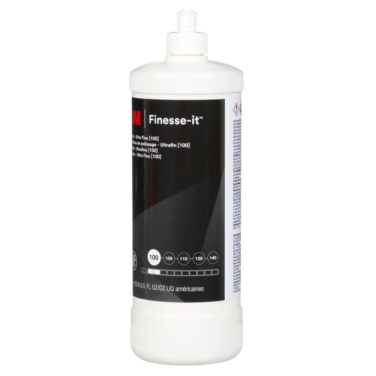 3M 100 Finesse-it Polish, Ultra Fine, White, 1 Liter Bottle (28696) (7100042116)  - (12Pack) - 2