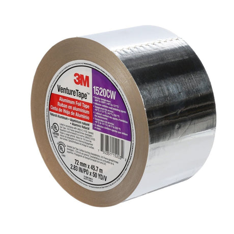 3M Venture Tape Aluminum Foil Tape, Cold Weather Acrylic Adhesive, Silver, 2.83 in x 50 yd, 3.2 mil (1520CW) (7100043713)  - (16Pack) - 4