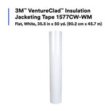 3M 1577CW-WM VentureClad Insulation Jacketing Tape, White, 35.5 in x 50 yd (7100043716) - 2