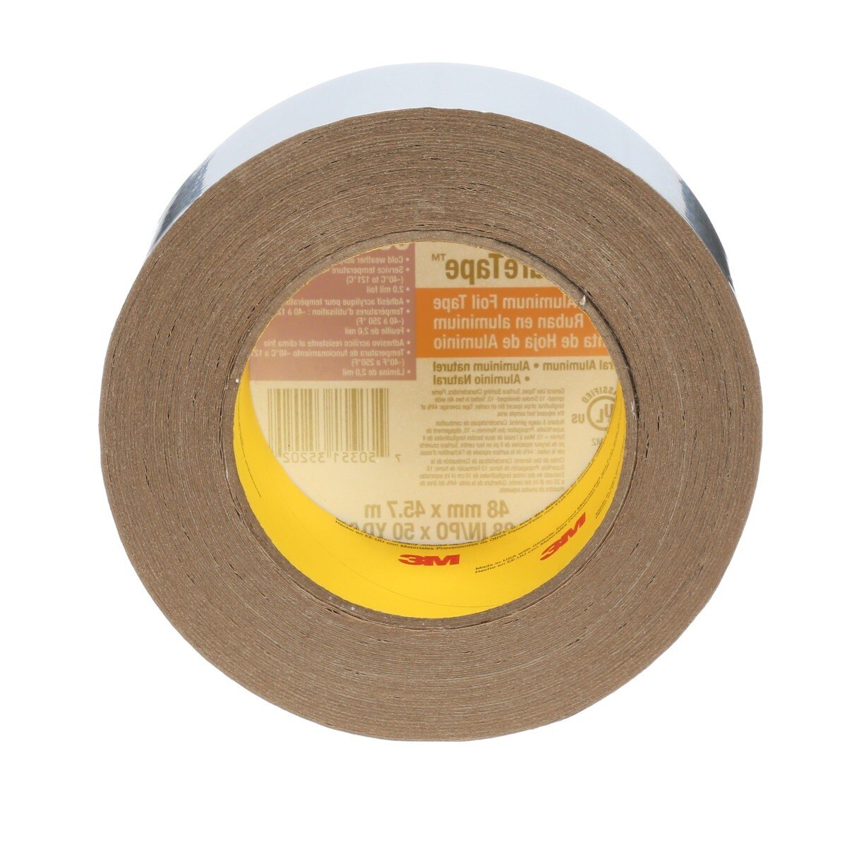 3M 3520CW Venture Tape Aluminum Foil Tape, Natural Aluminum, 48 mm x 45.7 m, 2.0 mil (7100043755)  - (24Pack) - 4