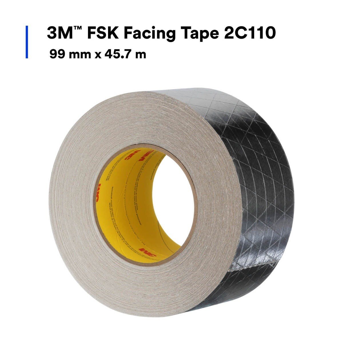 3M 2C110 FSK Facing Tape, 99 mm x 45.7 m (7100043828) (12 Pack) - 6
