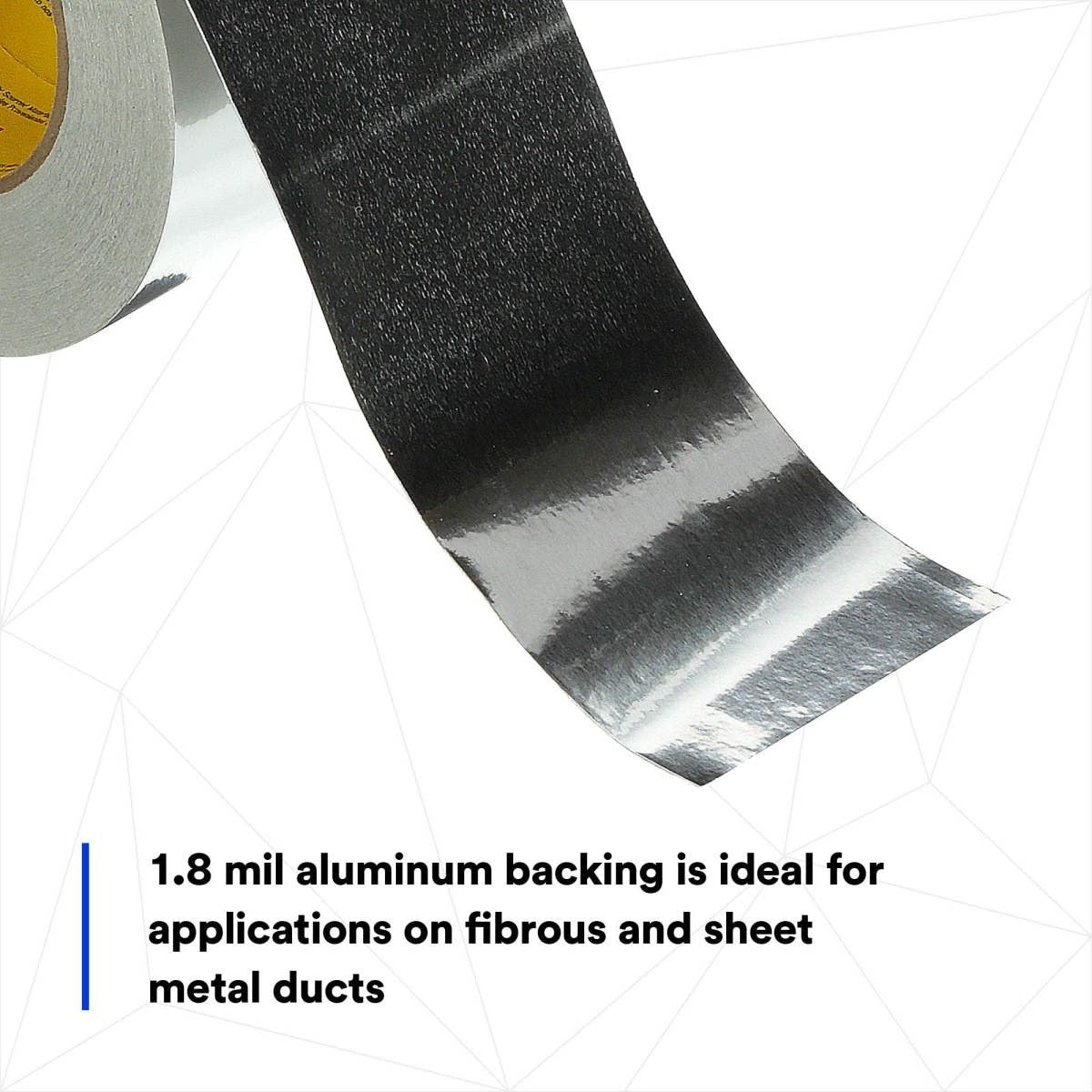 3M 2C120 Aluminum Foil Tape, Silver, High Strength, Conformable, Heavy Duty Liner, UL723 Classified, 3-7/8 in x 50 yd, 1.8 mil (7100043891) (12 Pack) - 9
