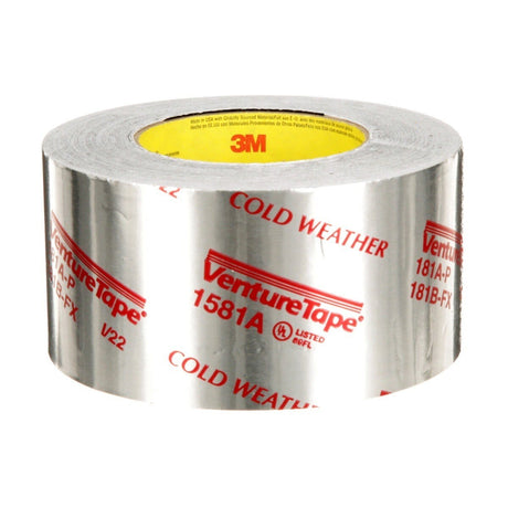 3M UL181A-P 1581A Venture Tape Aluminum Foil Tape, Silver, 72 mm x 55 m, 2 mil (7100043929)  - (16Pack) - 3