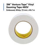 3M 460V Venture Tape Vinyl Seaming Tape , White Color, Embossed, Resists Lifting, Cold Weather Adhesion, 2.83 in x 50 yd (7100043935) (16 Pack) - 5