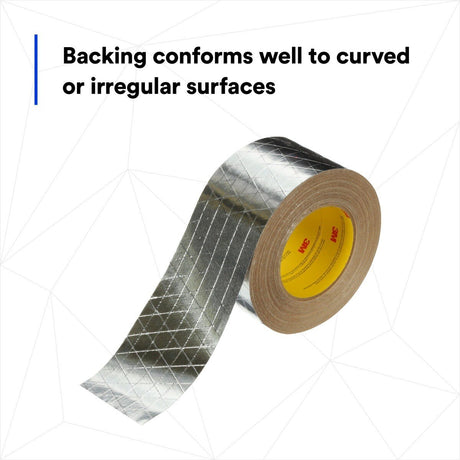 3M 1525CW Venture Tape FSK Facing Tape, Silver, 123.75 mm x 45.7 m (7100043968)  - (8Pack) - 5