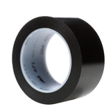 3M 471 Vinyl Tape, Black, 2 in x 36 yd, 5.2 mil, Roll (7100044330)  - (24Pack) - 4