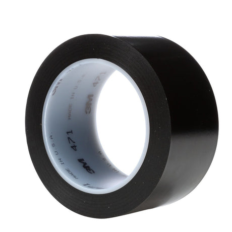 3M 471 Vinyl Tape, Black, 2 in x 36 yd, 5.2 mil, Roll (7100044330)  - (24Pack) - 4