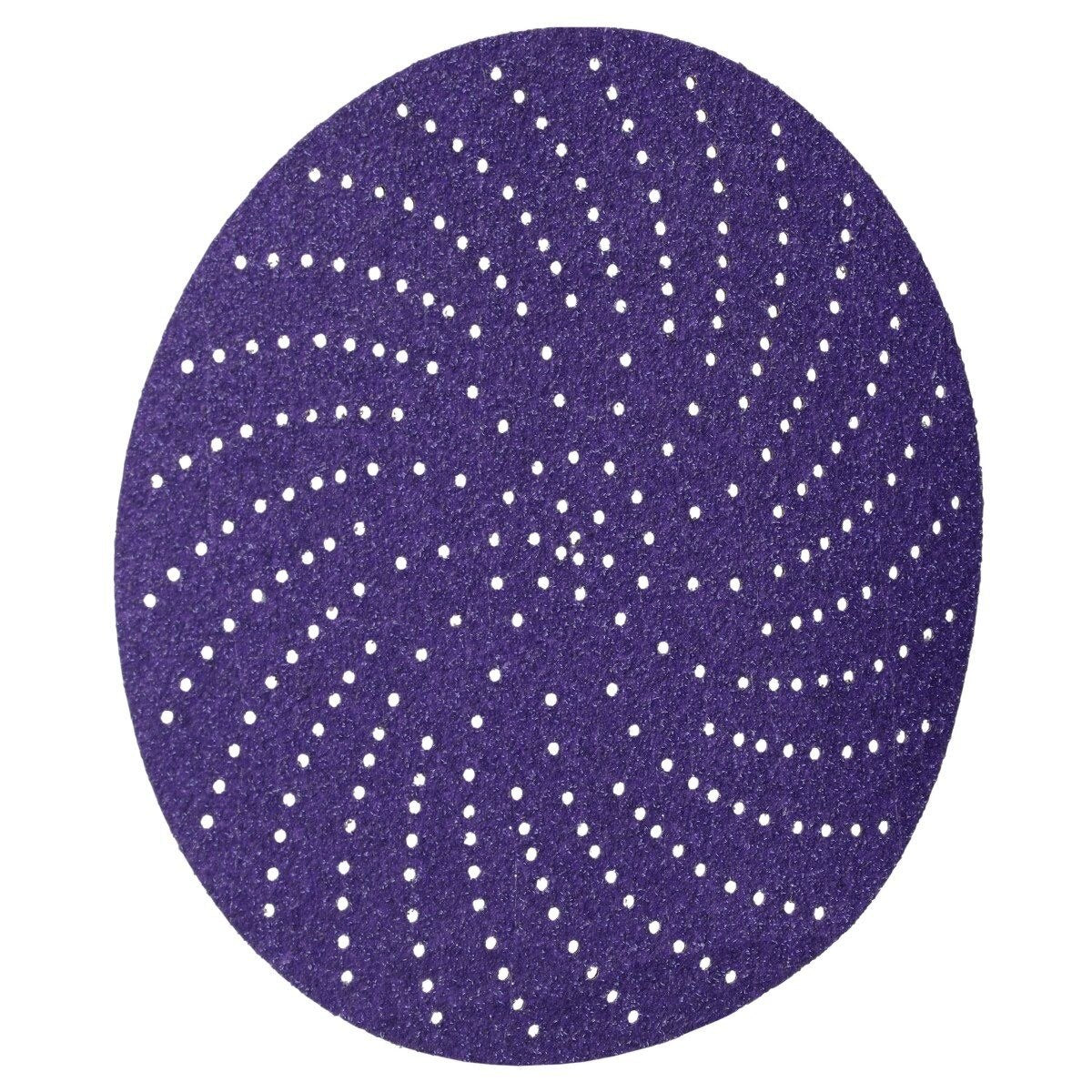3M 732U Cubitron II Hookit Clean Sanding Paper Disc, Precision Shaped Ceramic, 120+ Grit, Purple, C Weight, 6 in, Die 600LG (7100044449) (250 Pack) - 2