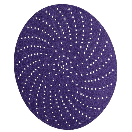 3M 732U Cubitron II Hookit Clean Sanding Paper Disc, Precision Shaped Ceramic, 120+ Grit, Purple, C Weight, 6 in, Die 600LG (7100044449) (250 Pack) - 3