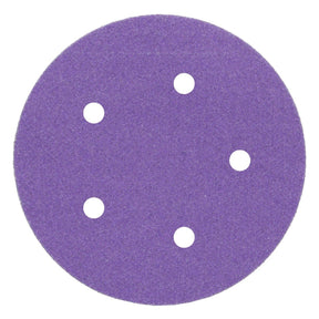 3M 732U Cubitron II Hookit Paper Disc, 120+ Grit, C-weight, Purple, 5 in x NH, 5HL, Die 500FH (7100044451) (250 Pack)