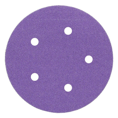 3M 732U Cubitron II Hookit Paper Disc, 120+ Grit, C-weight, Purple, 5 in x NH, 5HL, Die 500FH (7100044451) (250 Pack)