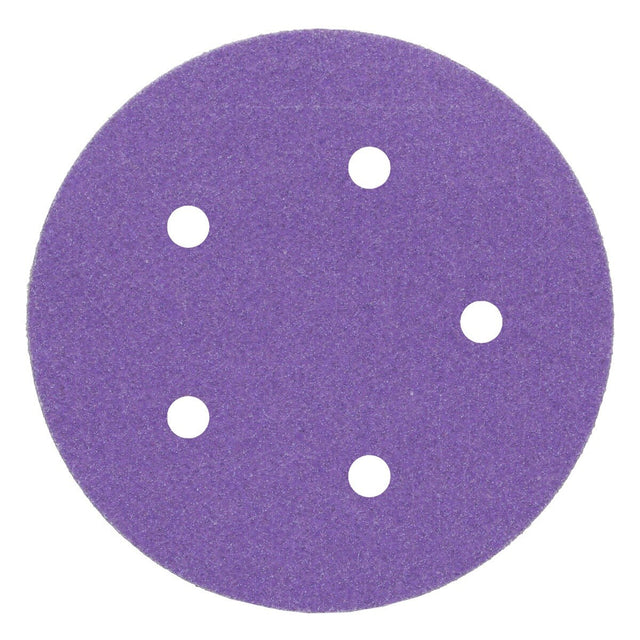 3M 732U Cubitron II Hookit Paper Disc, 120+ Grit, C-weight, Purple, 5 in x NH, 5HL, Die 500FH (7100044451) (250 Pack)