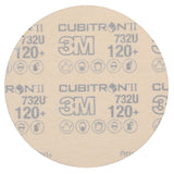 3M 732U Cubitron II Hookit Paper Disc, 120+ C Weight, Purple, 6 in x NH, Die 600Z (7100044452) (250 Pack) - 2