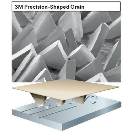 3M 732U Cubitron II Stikit Paper Disc, 80+ C-weight, 6 in x NH, 6HL, Linered w/Tab, Die 600HZ (7100044456) (2000 Pack) - 2