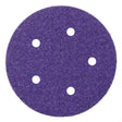 3M 732U Cubitron II Hookit Paper Disc, 80+ C-weight, Purple, 5 in, 5HL, Die 500FH (7100044586) (2000 Pack)