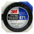 3M 471 Vinyl Tape, Black, 3/4 in x 36 yd, 5.2 mil (471 IW) (7100044625)  - (48Pack)