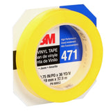 3M 471 Vinyl Tape, Yellow, 3/4 in x 36 yd, 5.2 mil Roll (7100044627)  - (48Pack) - 3