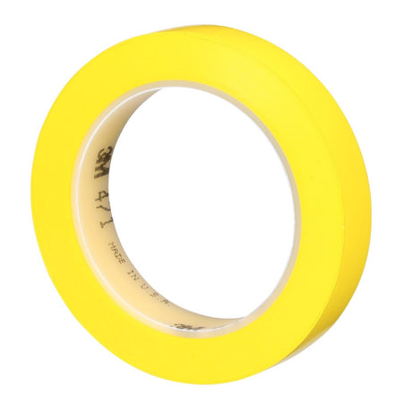 3M 471 Vinyl Tape, Yellow, 3/4 in x 36 yd, 5.2 mil Roll (7100044627)  - (48Pack) - 8