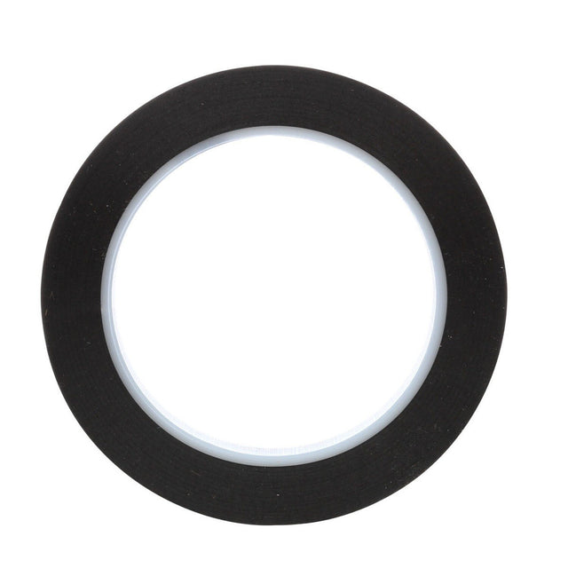 3M 471 Vinyl Tape, Black, 1/4 in x 36 yd, 5.2 mil Roll for Floor Marking (7100044628)  - (144Pack)