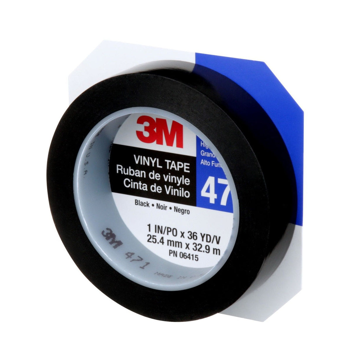 3M 471 Vinyl Tape, Black, 1 in x 36 yd, 5.2 mil (6415) (7100044640)  - (36Pack) - 4
