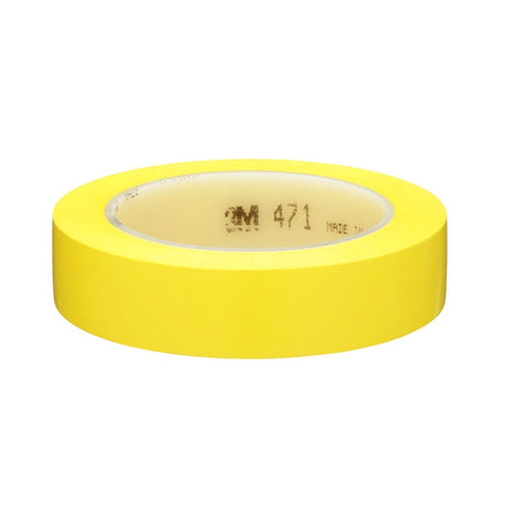 3M 471 Vinyl Tape, Yellow, 1 in x 36 yd, 5.2 mil, Roll (471 IW) (7100044642)  - (36Pack) - 3