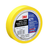 3M 471 Vinyl Tape, Yellow, 1 in x 36 yd, 5.2 mil, Roll (471 IW) (7100044642)  - (36Pack) - 7