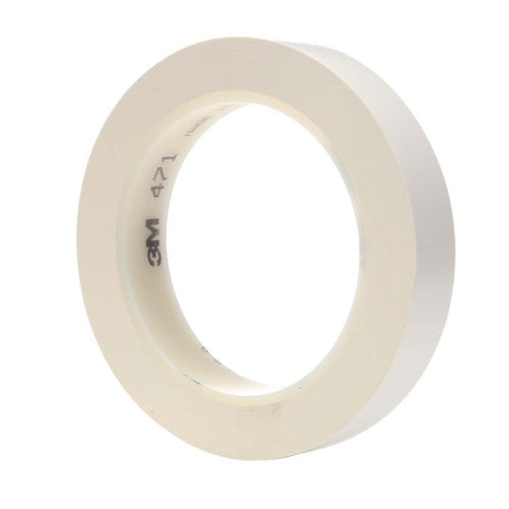3M 471 Vinyl Tape , White, 3/4 in x 36 yd, 5.2 mil (7100044643)  - (48Pack) - 3