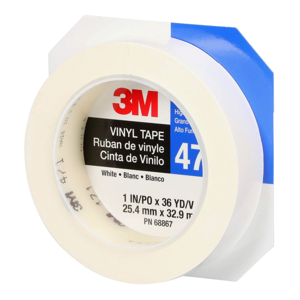 3M 471 Vinyl Tape, White, 5.2 mil, 1 in x 36 yd Roll (471 IW) (7100044644)  - (36Pack) - 4