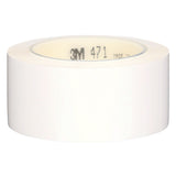3M 471 Vinyl Tape, White, 2 in x 36 yd, 5.2 mil (7100044650)  - (24Pack)