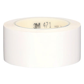 3M 471 Vinyl Tape, White, 2 in x 36 yd, 5.2 mil (7100044650)  - (24Pack)