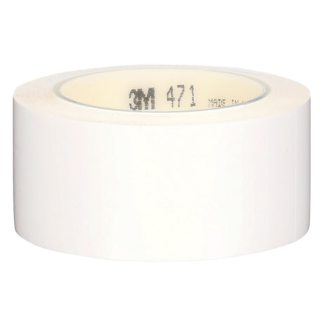 3M 471 Vinyl Tape, White, 2 in x 36 yd, 5.2 mil (7100044650)  - (24Pack)