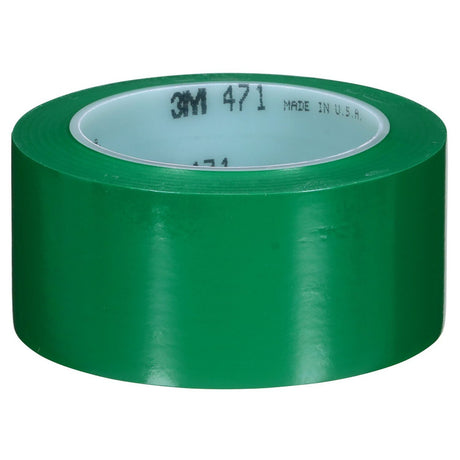 3M 471 Vinyl Tape, Green, 2 in x 36 yd, 5.2 mil Floor Marking Tape (7100044652)  - (24Pack) - 3