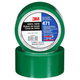 3M 471 Vinyl Tape, Green, 2 in x 36 yd, 5.2 mil Floor Marking Tape (7100044652)  - (24Pack) - 9