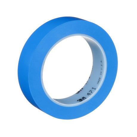 3M 471 Vinyl Tape, Blue, 1 in x 36 yd, 5.2 mil (68847) (7100044654)  - (36Pack)