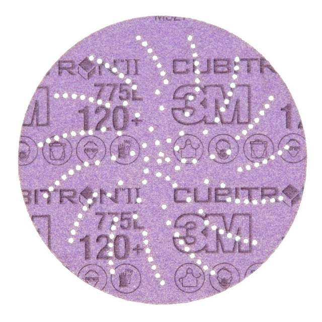3M 775L Xtract Cubitron II Film Disc , 120+, 5 in, Die 500LG (7100045071) (250 Pack)