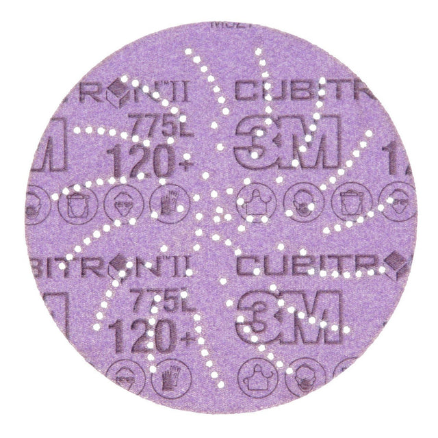 3M 775L Xtract Cubitron II Film Disc , 120+, 5 in, Die 500LG (7100045071) (50 Pack)
