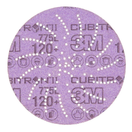 3M 775L Xtract Cubitron II Film Disc , 120+, 5 in, Die 500LG (7100045071) (250 Pack)