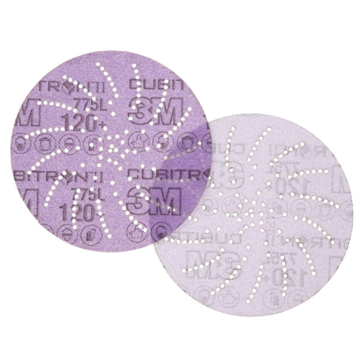 3M 775L Xtract Cubitron II Film Disc , 120+, 5 in, Die 500LG (7100045071) (250 Pack) - 2